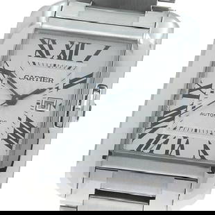 CARTIER SILVER DIAL AUTOMATIC MEN'S WATCH: CARTIER Silver Dial Automatic Men's Watch Brand: CARTIER  Type: Wristwatch  Material: Band Material Stainless Steel, Case Material Stainless Steel  Color: Dial Color Silver, Case Color Silver, Band Co
