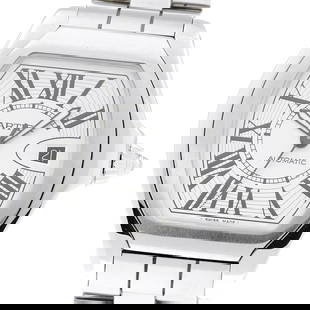 CARTIER SILVER DIAL AUTOMATIC MEN'S WATCH: CARTIER Silver Dial Automatic Men's Watch Brand: CARTIER  Type: Wristwatch  Material: Band Material Stainless Steel, Case Material Stainless Steel  Color: Dial Color Silver, Case Color Silver, Band Co