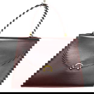 CARTIER - BORDEAUX LEATHER HANDBAG: Cartier - Bordeaux Leather Handbag Brand: Cartier  Type: Handbag  Material: Leather  Color: Bordeaux  Size: Height : 9.06 inch (23 cm) Width : 10.43 inch (26.5 cm) - 11.81 inch (30 cm) Depth : 3.54 in