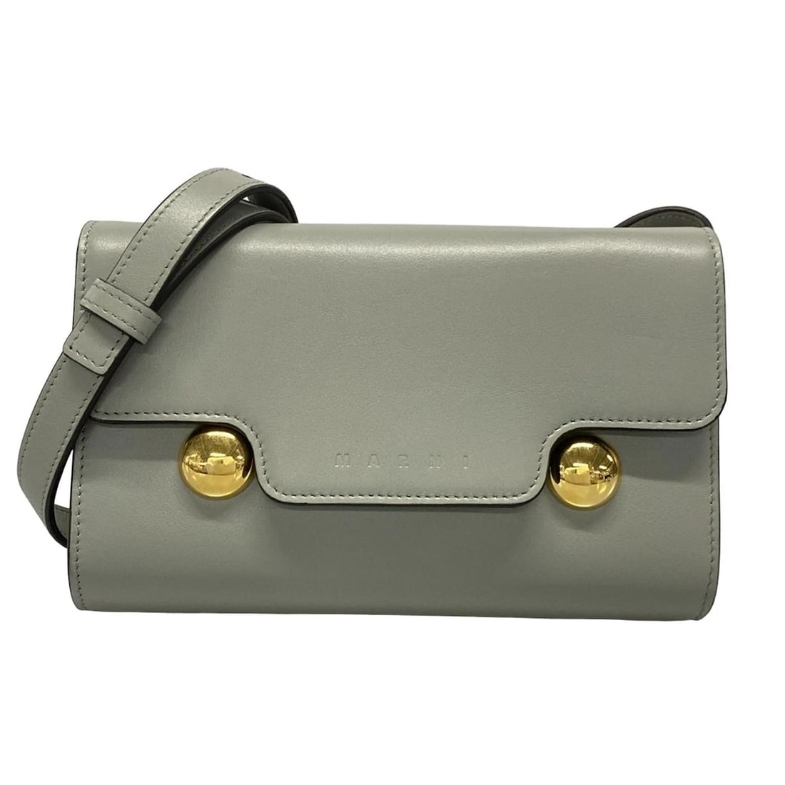 MARNI - GRAY LEATHER SHOULDER BAG: MARNI - Gray Leather Shoulder Bag Brand: MARNI Type: Shoulder Bag Material: Leather Color: Gray Size: Height : 4.53 inch (11.5 cm) Width : 7.09 inch (18 cm) Depth : 1.57 inch (4 cm) Shoulder Strap