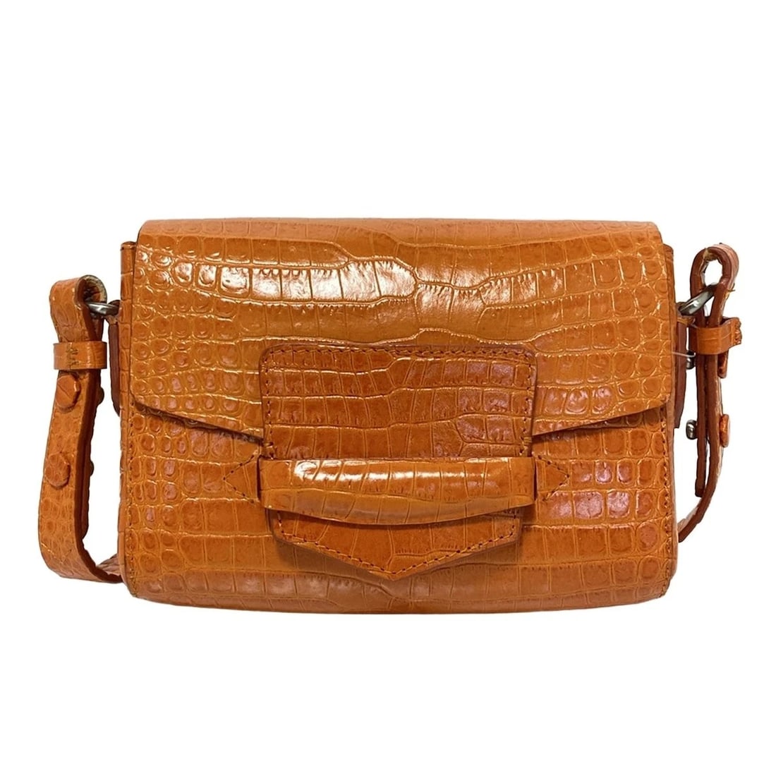DRIES VAN NOTEN - ORANGE LEATHER SHOULDER BAG: DRIES VAN NOTEN - Orange Leather Shoulder Bag Brand: DRIES VAN NOTEN Type: Shoulder Bag Material: Leather Color: Orange Size: Height : 5.51 inch (14 cm) Width : 6.5 inch (16.5 cm) Depth : 2.36 inc