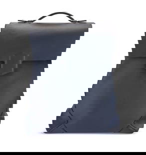 HÈRMES BLEU NUIT MAURICE LEATHER FLASH BACKPACK, WITH PALLADIUM (SILVER) HARDWARE: Hèrmes Bleu Nuit Maurice Leather Flash Backpack, With Palladium (Silver) Hardware Brand: Hèrmes Type: Backpack Material: Maurice Leather Color: Bleu Nuit (Dark Navy Blue) in Palladium (Silver) Ha