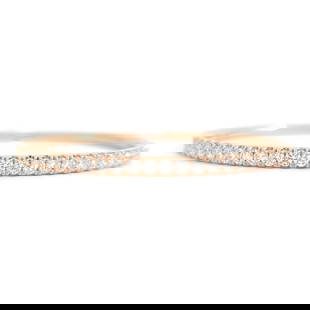 ROUND DIAMOND BANGLE BRACELET 14K PINK ROSE GOLD: Round Diamond Bangle Bracelet 14K Pink Rose Gold Brand: Salvatore & Co.  Type: Bracelet  Material: Gemstone, Metal  Color: Pink  Size: Length: 6.5 inches Width: 3.6 mm  Accessories: None Access