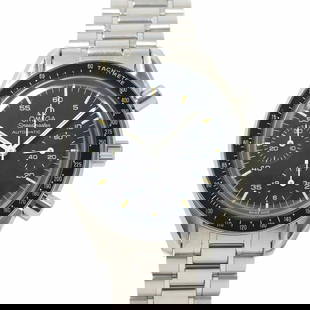 OMEGA SPEEDMASTER CHRONOGRAPH AUTOMATIC BLACK DIAL MENS WATCH: OMEGA Speedmaster Chronograph Automatic Black Dial Mens Watch Brand: OMEGA  Type: Wristwatch  Material: Stainless steel  Color: None  Size: Case Size Length 44mm Width 39mm(not included crown) Depth 1