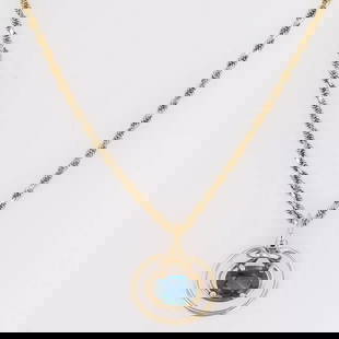 SAPPHIRE SOLITAIRE PENDANT NECKLACE 14K YELLOW GOLD: Sapphire Solitaire Pendant Necklace 14k Yellow Gold Brand: Unbranded  Type: Necklace  Material: Yellow Gold  Color: None  Size: Necklace Measurement: 18.5" Length / 1.3mm Width  Accessories: None <