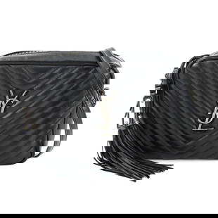 SAINT LAURENT PARIS LOU CAMERA SHOULDER BAG LEATHER: SAINT LAURENT PARIS Lou Camera Shoulder Bag Leather Brand: SAINT LAURENT PARIS Type: Shoulder Bag Material: Leather Color: Black Size: W 8.66 inch, H 6.10 inch, D 2.36 inch Shoulder 48.4inch to 54