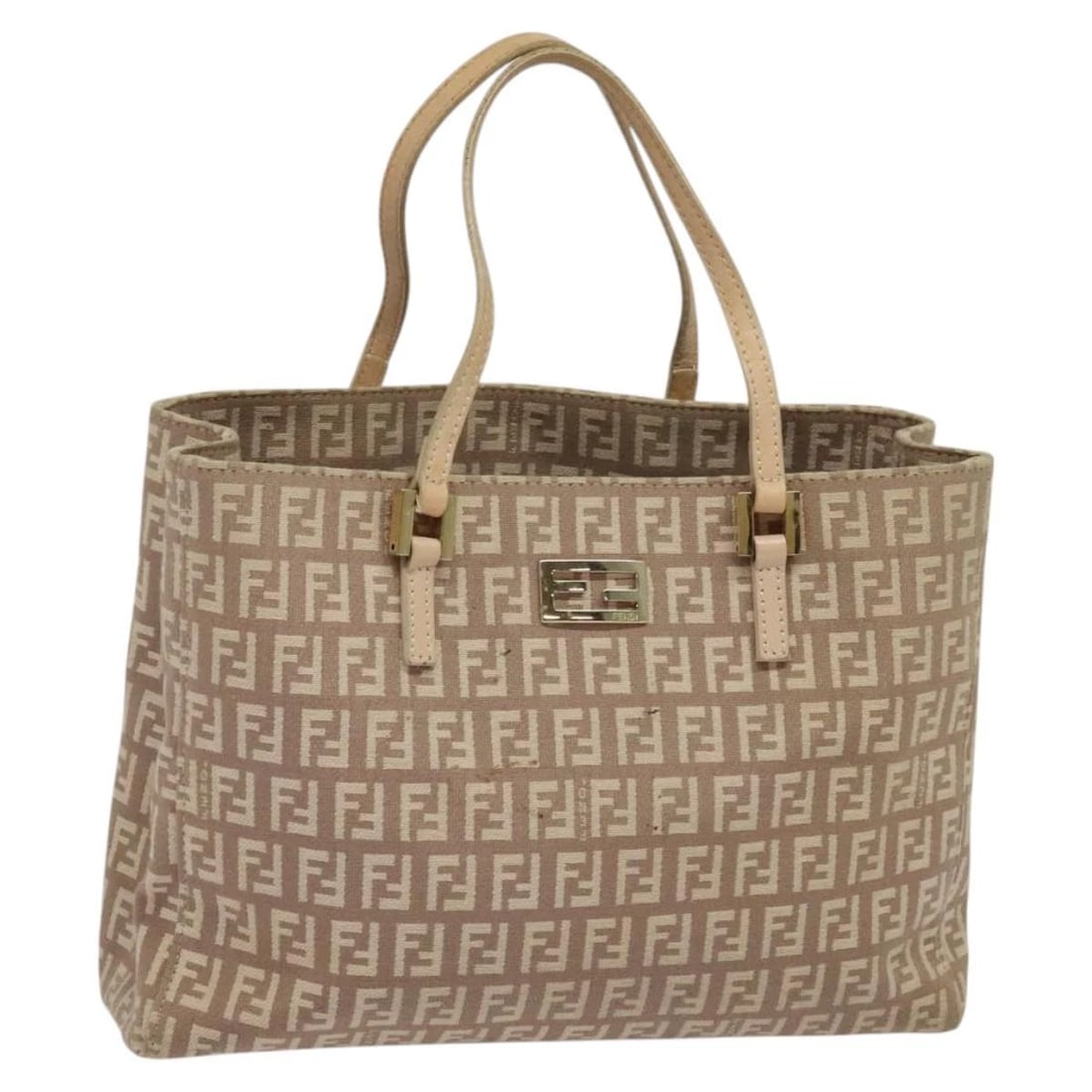 FENDI ZUCCHINO CANVAS HAND BAG PINK GOLD: FENDI Zucchino Canvas Hand Bag Pink Gold Brand: FENDI Type: Hand Bag Material: Zucchino Canvas Color: Pink / Gold Size: W10.6 x H7.5 x D3.1inch(Approx) Handle Drop:5.1inch(Approx) Accessories: No