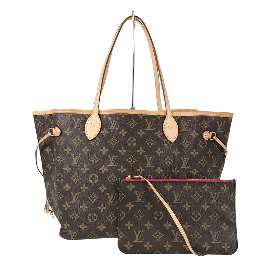 LOUIS VUITTON MONOGRAM NEVERFULL MM TOTE BAG: LOUIS VUITTON Monogram Neverfull MM Tote bag Brand: Louis Vuitton Type: Tote bag Material: Canvas Color: Brown Size: W:12.6" H:11" D:6.3" Shoulder strap:19.7" Accessories: None Accessories