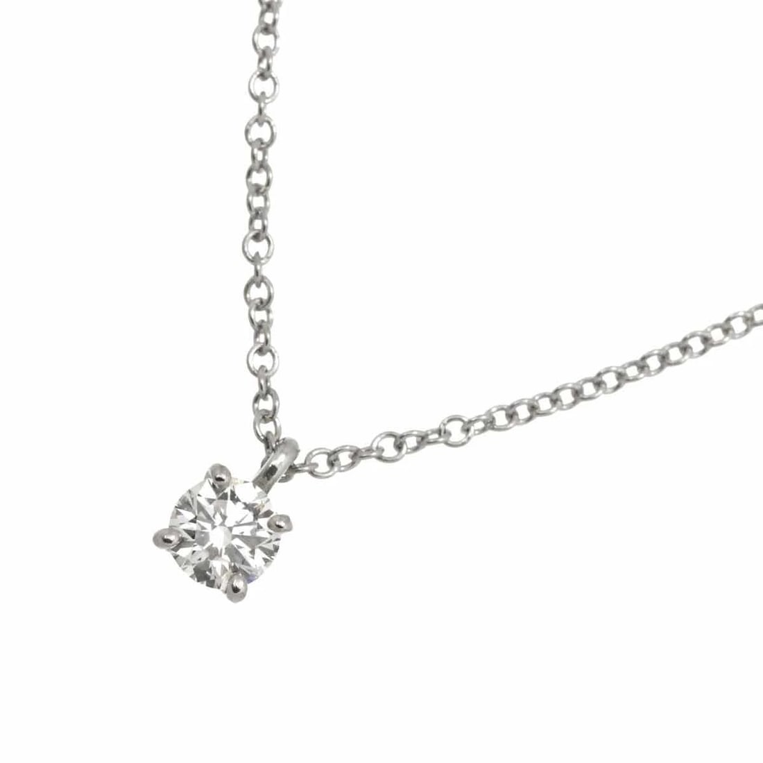TIFFANY CO. DIAMOND NECKLACE PLATINUM: TIFFANY CO. Diamond Necklace Platinum Brand: TIFFANY CO Type: Necklace Material: Platinum Color: Platinum Size: internal circumference of the chain: 15.7inch Top Charm:W3.8 x H6.1 mm(full length) Thic