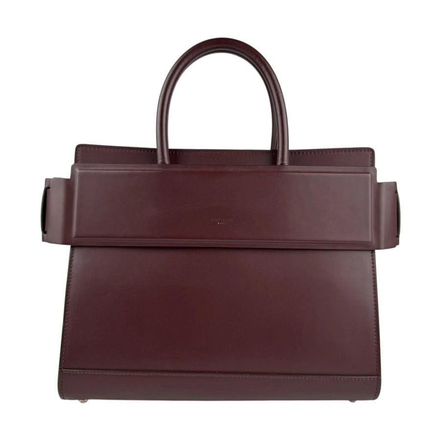 GIVENCHY HANDBAG SHOULDER BAG BORDEAUX LEATHER: GIVENCHY Handbag Shoulder Bag Bordeaux leather Brand: GIVENCHY Type: Handbag Material: Leather Color: Bordeaux Size: W:10.6inx H:9.1inx D:3.9in Handle Length:13.4in Shoulder Length: 39.4in Access