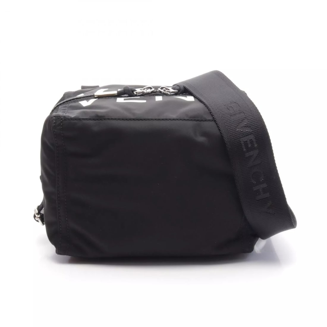GIVENCHY PANDORA SMALL SHOULDER BAG NYLON LEATHER: GIVENCHY pandora small Shoulder Bag Nylon leather Brand: GIVENCHY Type: Shoulder Bag Material: Nylon Color: Black Size: H:17cm x W:21cm x D:12.5cm Accessories: None Accessories Notice: Whe