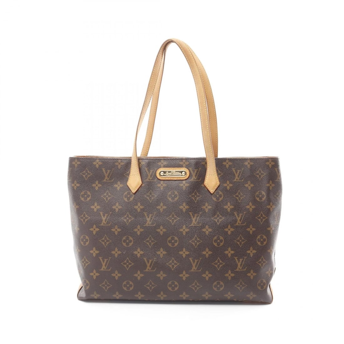 LOUIS VUITTON WILSHIRE MM MONOGRAM TOTE BAG: LOUIS VUITTON Wilshire MM Monogram Tote Bag Brand: LOUIS VUITTON Type: Tote Bag Material: PVC coated canvas Color: Brown Size: H:26cm x W:36cm x D:12cm (H:10.2" x W:14.2" x D:4.7") Shoulder?52cm(20.5"