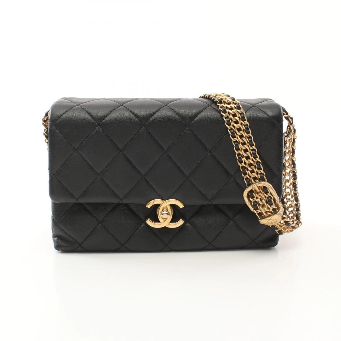 CHANEL MATELASSE CHAIN SHOULDER BAG LAMBSKIN: CHANEL Matelasse chain Shoulder Bag Lambskin Brand: CHANEL Type: Shoulder Bag Material: Lambskin (sheep leather) Color: Black Size: H:13cm x W:21cm x D:9cm (H:5.1" x W:8.3" x D:3.5") Shoulder?71cm