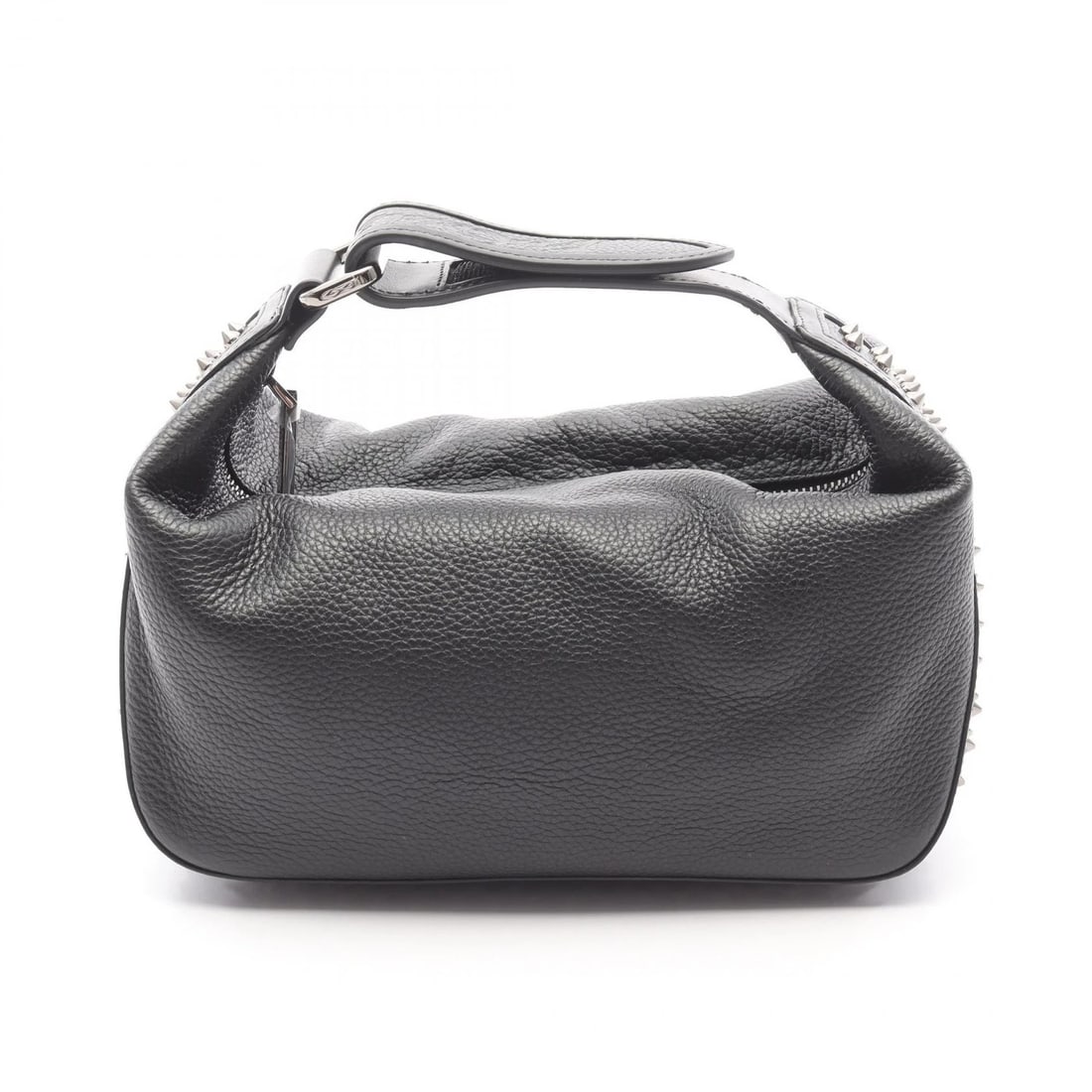 CHRISTIAN LOUBOUTIN FUNKY HAND SECOND BAG POUCH: Christian Louboutin FUNKY Hand second bag pouch Brand: Christian Louboutin Type: Handbag Material: leather Color: Black Size: H:12cm x W:23cm x D:13cm (H:4.7" x W:9.1" x D:5.1") Handle?30cm(11.8")