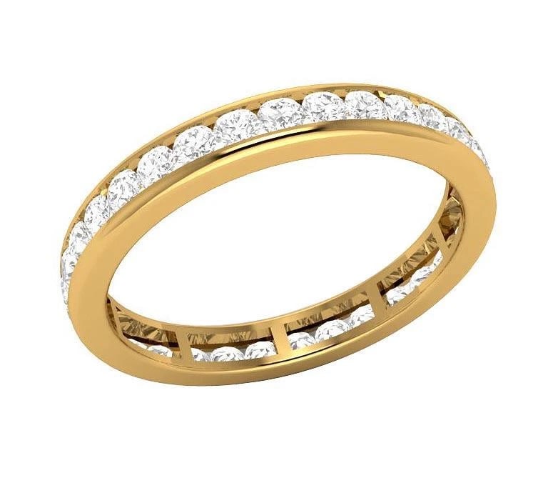 ETERNITY WEDDING RING NATURAL DIAMOND: Eternity Wedding Ring Natural Diamond Brand: None Type: Wedding/Anniversary Band Material: 14K Yellow Gold Color: Yellow Size: 6.5 US Accessories: None Accessories Notice: When purchasing