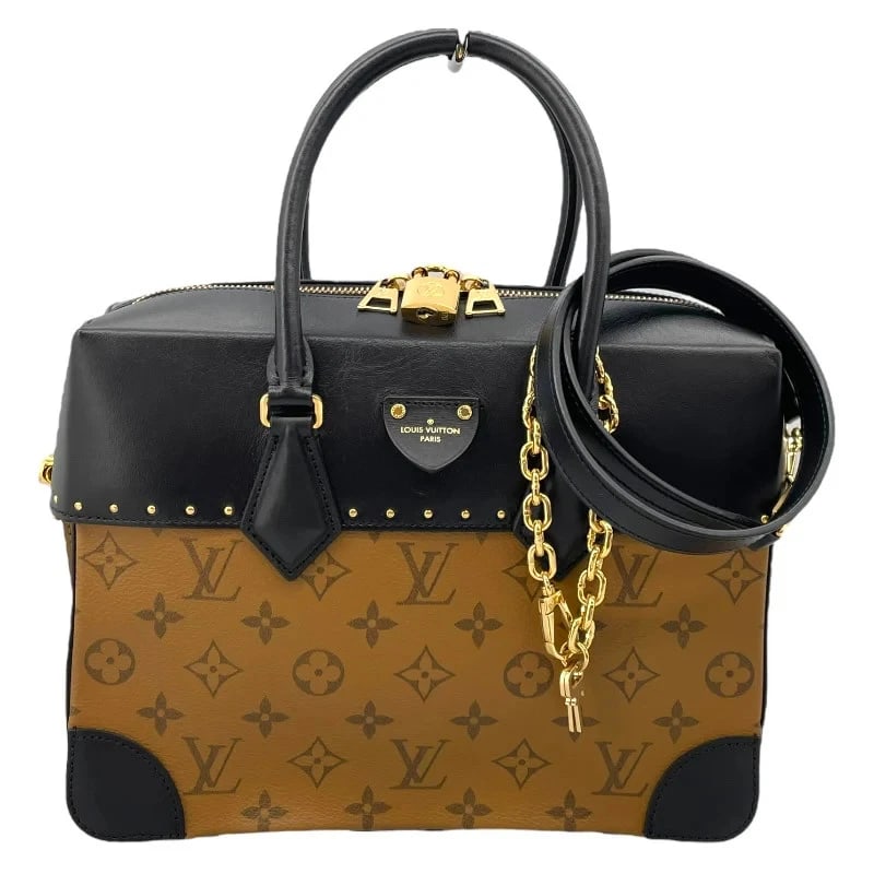 LOUIS VUITTON CITY MALLE MONOGRAM REVERSE SHOULDER BAG: LOUIS VUITTON City Malle Monogram Reverse Shoulder Bag Brand: LOUIS VUITTON Type: Handbag Material: Monogram Reverse Color: Exterior Color Brown Size: W: 27cm H: 20cm D: 11cm Shoulder: 66cm Access