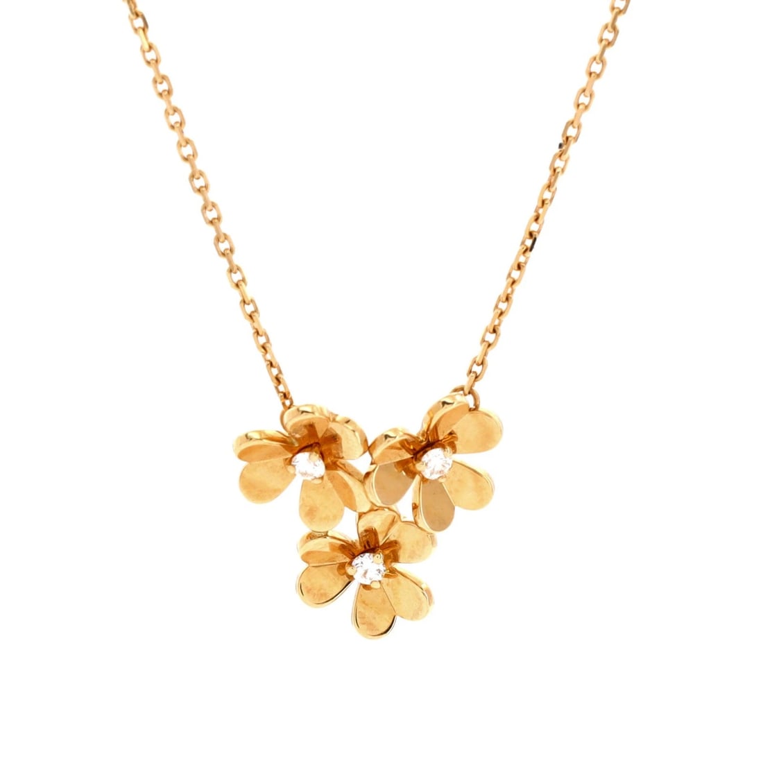 VAN CLEEF & ARPELS NECKLACE 18K YELLOW GOLD: Van Cleef & Arpels Necklace 18K Yellow Gold Brand: Van Cleef & Arpels Type: Necklace Material: 18K Yellow Gold, Diamond Color: Yellow Gold Size: Measurements: Length: 16.25 - 14.50 ", Pendant Leng