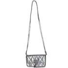 GIVENCHY CROSSBODY SHOULDER BAG SILVER POLYESTER: GIVENCHY Crossbody Shoulder Bag Silver polyester Brand: GIVENCHY Type: Crossbody Shoulder Bag Material: Polyester Color: Silver Size: W:6.7inx H:4.3inx D:1.6in Shoulder Length:?Max? 44.5in Access
