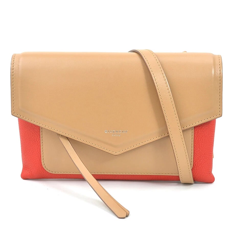GIVENCHY CROSSBODY SHOULDER BAG RED/BROWN LEATHER: GIVENCHY Crossbody Shoulder Bag Red/Brown Leather Brand: GIVENCHY Type: Crossbody Shoulder Bag Material: Leather Color: Red X Camel Size: W:9.1inx H:5.9inx D:1.6in Shoulder Length:?Max? 45.5in Ac
