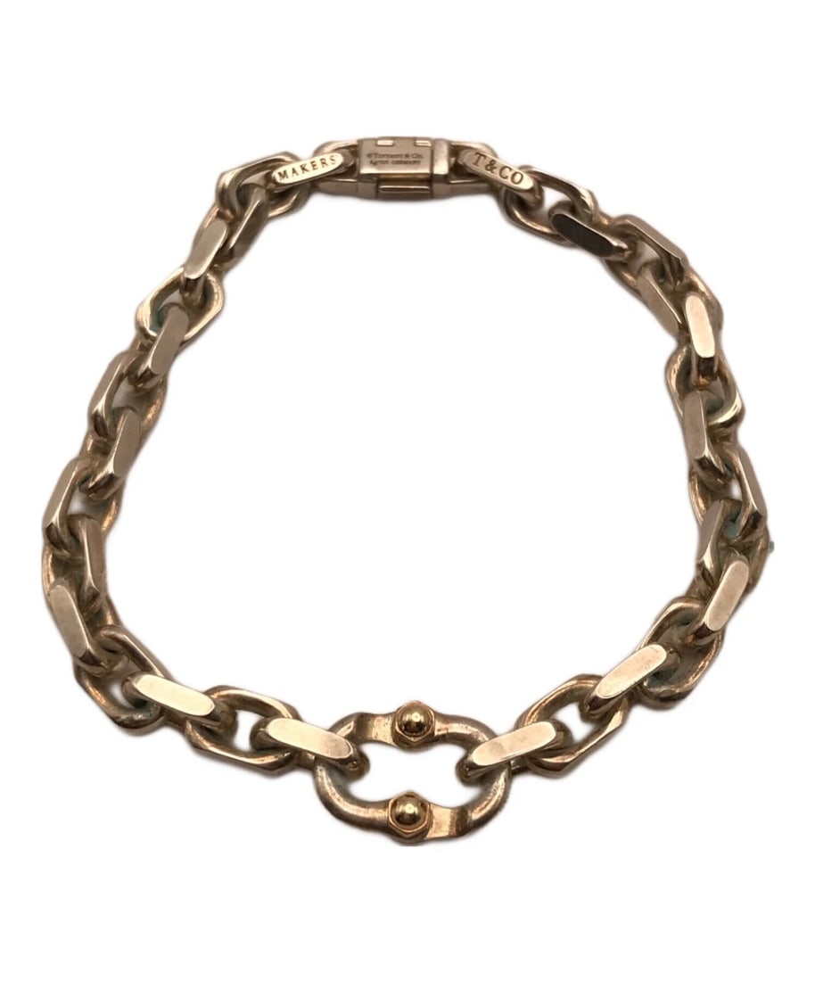 TIFFANY & CO. MAKERS NARROW CHAIN BRACELET: Tiffany & Co. Makers Narrow Chain Bracelet Brand: TIFFANY & Co. Type: Bracelet Material: None Color: None Size: Wrist circumference : 20cm Width : 0.5cm Accessories: None Accessories Notic
