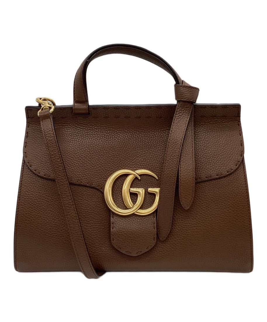 GUCCI MARMONT BAG HANDBAG: GUCCI Marmont Bag Handbag Brand: GUCCI Type: Handbag Material: None Color: Brown Size: H:24cm / W:32cm / D:14cm [ Handle size ] 9cm Accessories: None Accessories Notice: When purchasing pr