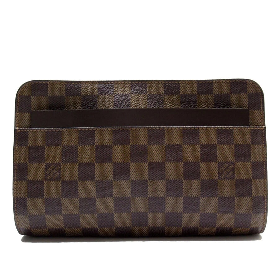 LOUIS VUITTON SAINT LOUIS?CLUTCH BAG EBENE DAMIER: LOUIS VUITTON Saint Louis?Clutch Bag Ebene Damier Brand: LOUIS VUITTON Type: Clutch Bag Material: Damier Canvas Color: Ebene Size: [inch] W:9.4inx H:6.3inx D:2.2in Accessories: None Access