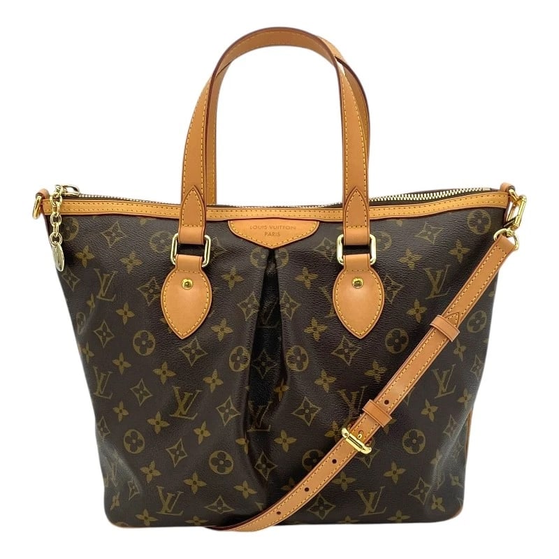 LOUIS VUITTON PALERMO PM HANDBAG: LOUIS VUITTON Palermo PM Handbag Brand: LOUIS VUITTON Type: Handbag Material: Monogram canvas Color: Brown Size: W11.8 x H10.6x D6.3inch Shoulder:24.8inch Accessories: None Accessories Not