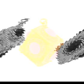 ETRUSCAN CARNELIAN 18K YELLOW GOLD PENDANT: Etruscan Carnelian 18k Yellow Gold Pendant Brand: Unbranded Type: Pendant Material: 18k yellow gold Color: Red Size: Measurement: 1.40" long w/bail x 0.95" x 0.95" Accessories: None Access