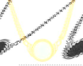 18K DIAMOND COIN PENDANT NECKLACE YELLOW GOLD: 18k Diamond Coin Pendant Necklace Yellow Gold Brand: Unbranded Type: Necklace Material: 18k yellow gold, and bronze coin Color: None Size: Measurement: 16-17.5" long x 0.18" wide x 0.09" high Pend