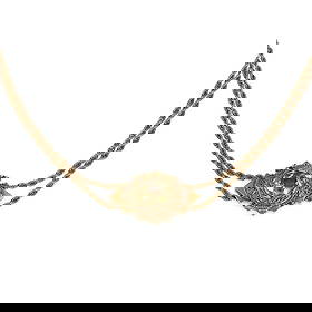 VICTORIAN CITRINE 14K GOLD PENDANT DOUBLE CHAIN NECKLACE: Victorian Citrine 14k Gold Pendant Double Chain Necklace Brand: Unbranded Type: Necklace Material: 14k yellow gold Color: None Size: Measurement: chain is 32" long w/pendant x 2.2mm Pendant: 1.32"