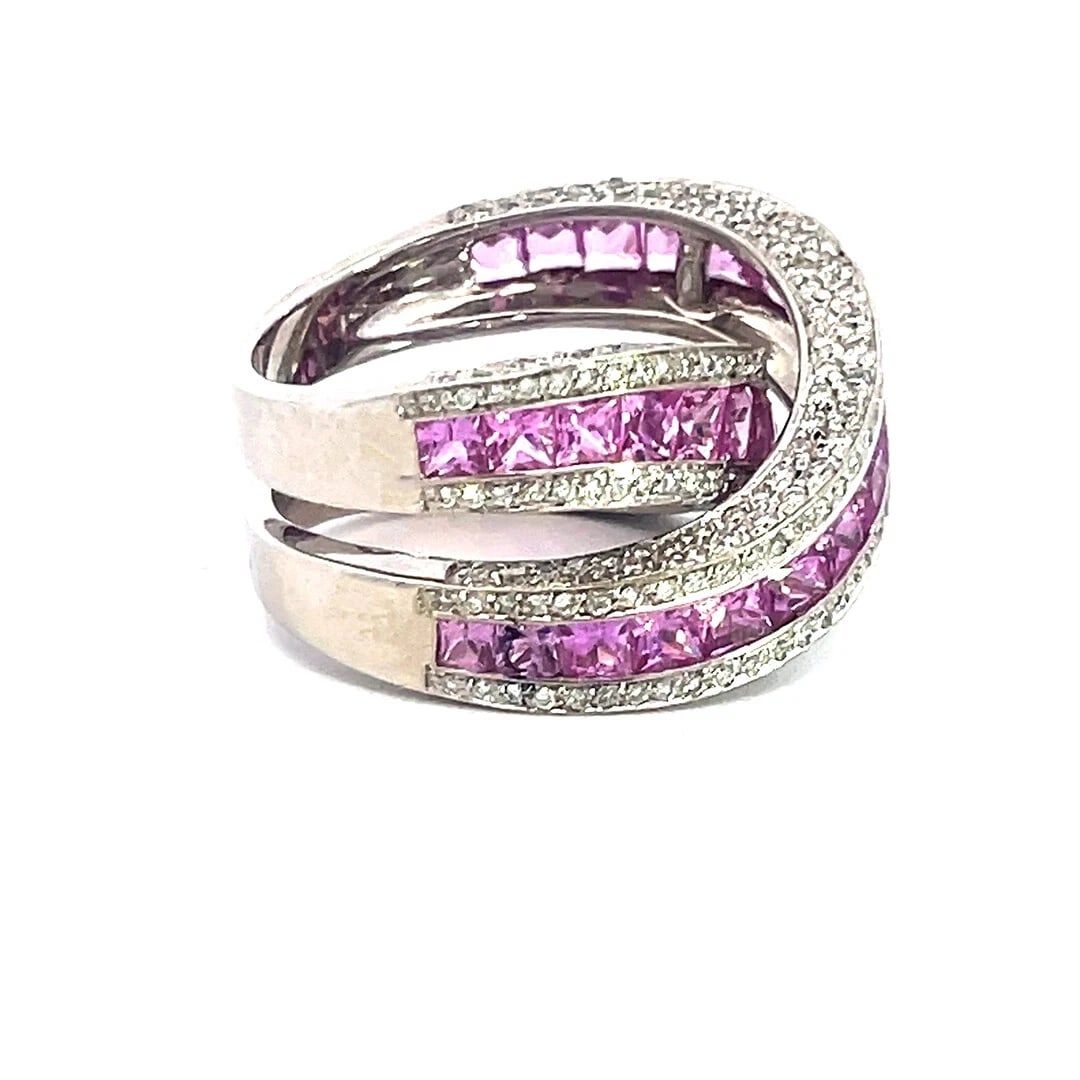 CRIVELLI DIAMOND GOLD RING: Crivelli Diamond Gold Ring Brand: Crivelli Type: Ring Material: 18k white gold Color: White Size: 7 US Accessories: None Accessories Notice: When purchasing pre-owned goods, please refer t