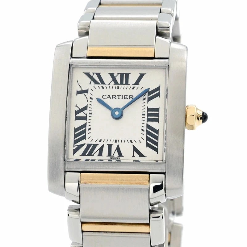 CARTIER TANK FRANÇAISE WATCH SMALL SILVER WATCH: CARTIER Tank Française Watch Small Silver Watch Brand: CARTIER Type: Watch Material: Stainless Steel K18Yg, N/A Color: Silver Case Size: 20mm x 25mm Accessories: None Accessories Notice: W