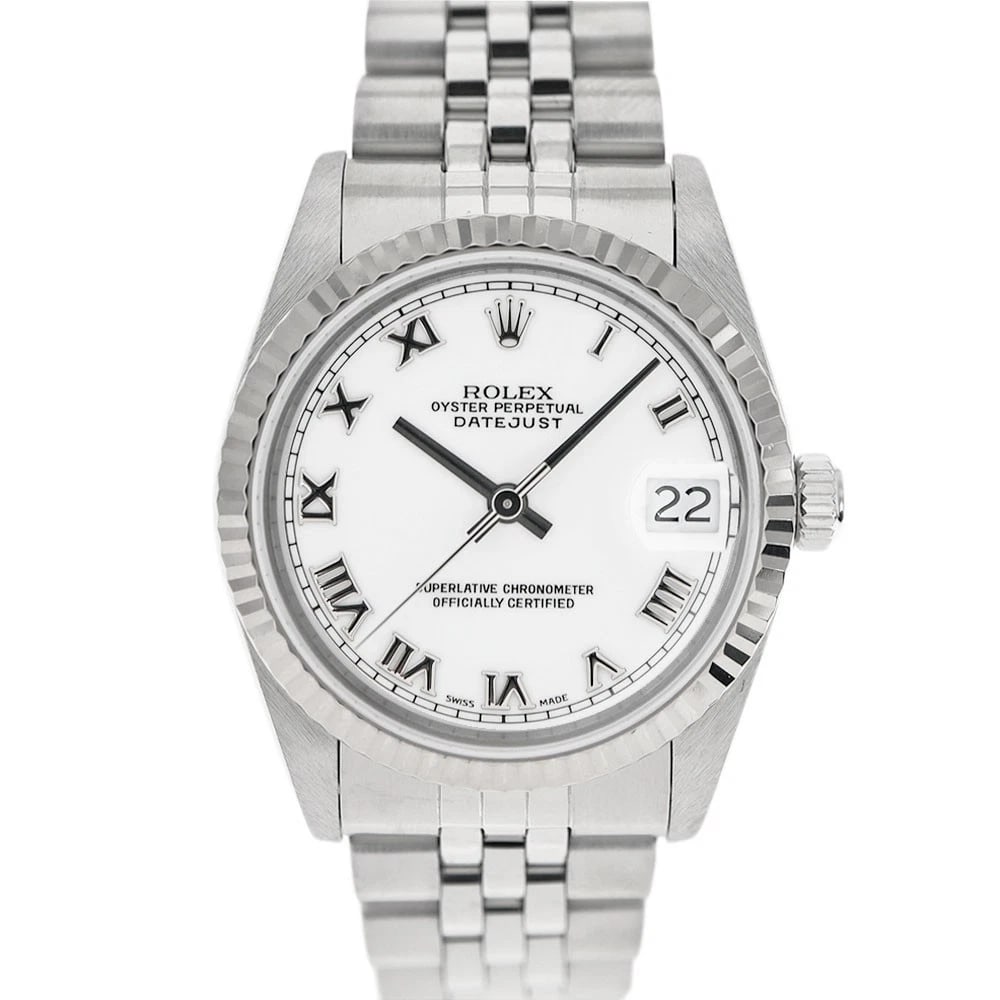 ROLEX DATEJUST SILVER CASE WATCH: ROLEX Datejust Silver Case Watch Brand: ROLEX Type: Wristwatch Material: Stainless Steel (Ss)*White Gold (Wg), NA Color: Silver Case Size: 31.0mm Accessories: None Accessories Notice: When