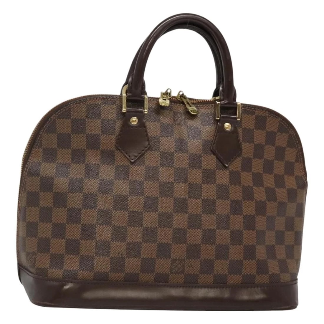 LOUIS VUITTON DAMIER EBENE ALMA HAND BAG HAND BAG: LOUIS VUITTON Damier Ebene Alma Hand Bag Hand Bag Brand: LOUIS VUITTON Type: Hand Bag Material: Damier Ebene Canvas Color: Damie Ebene Size: (Inch) W12.2 x H9.4 x D6.7inch(Approx) Accessories: No