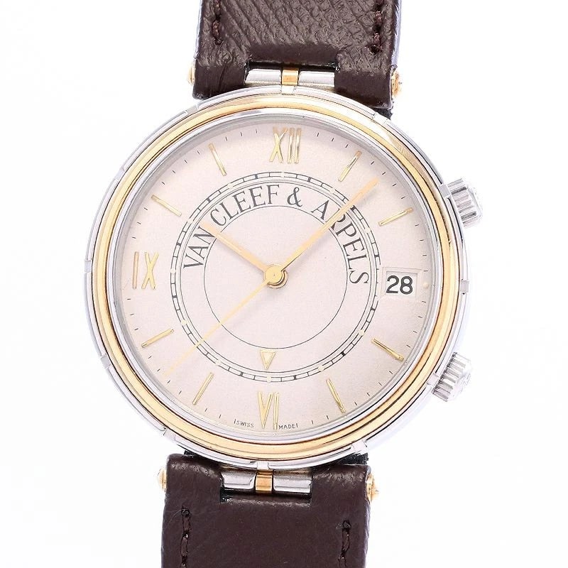VAN CLEEF & ARPELS SPORT MEMENTO WATCH: Van Cleef & Arpels Sport Memento Watch Brand: VAN CLEEF & ARPELS Type: Wrist watch Material: Stainless Steel/Gold Plated Color: Ivory Dial Size: [ Case size ] 35mm Accessories: None Access
