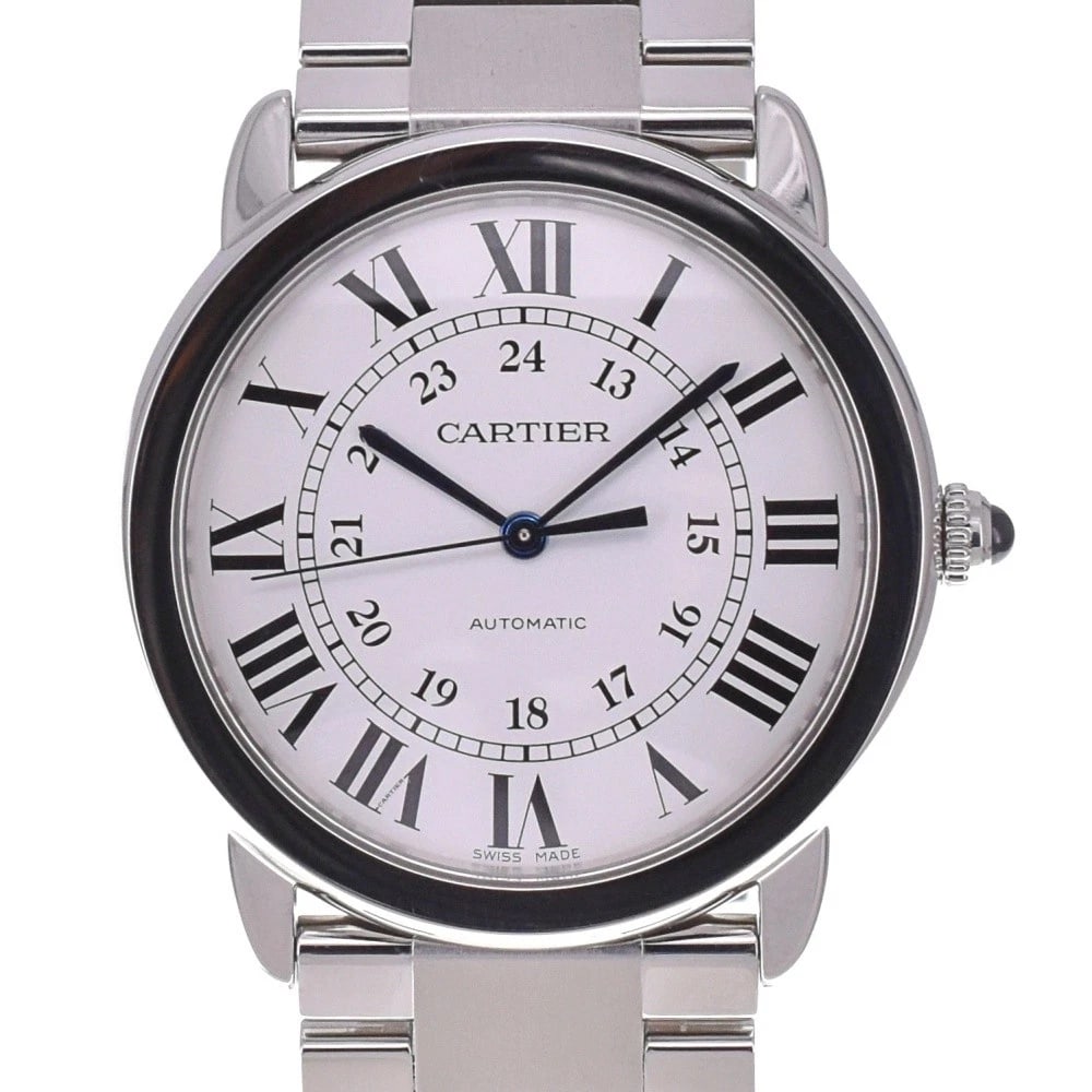 CARTIER RONDE SOLO DE UNISEX WATCH: CARTIER Ronde Solo de Unisex Watch Brand: CARTIER Type: Wristwatch Material: Band Material Stainless Steel, Case Material Stainless Steel Color: Dial Color Silver, Case Color Silver Size: Case Siz