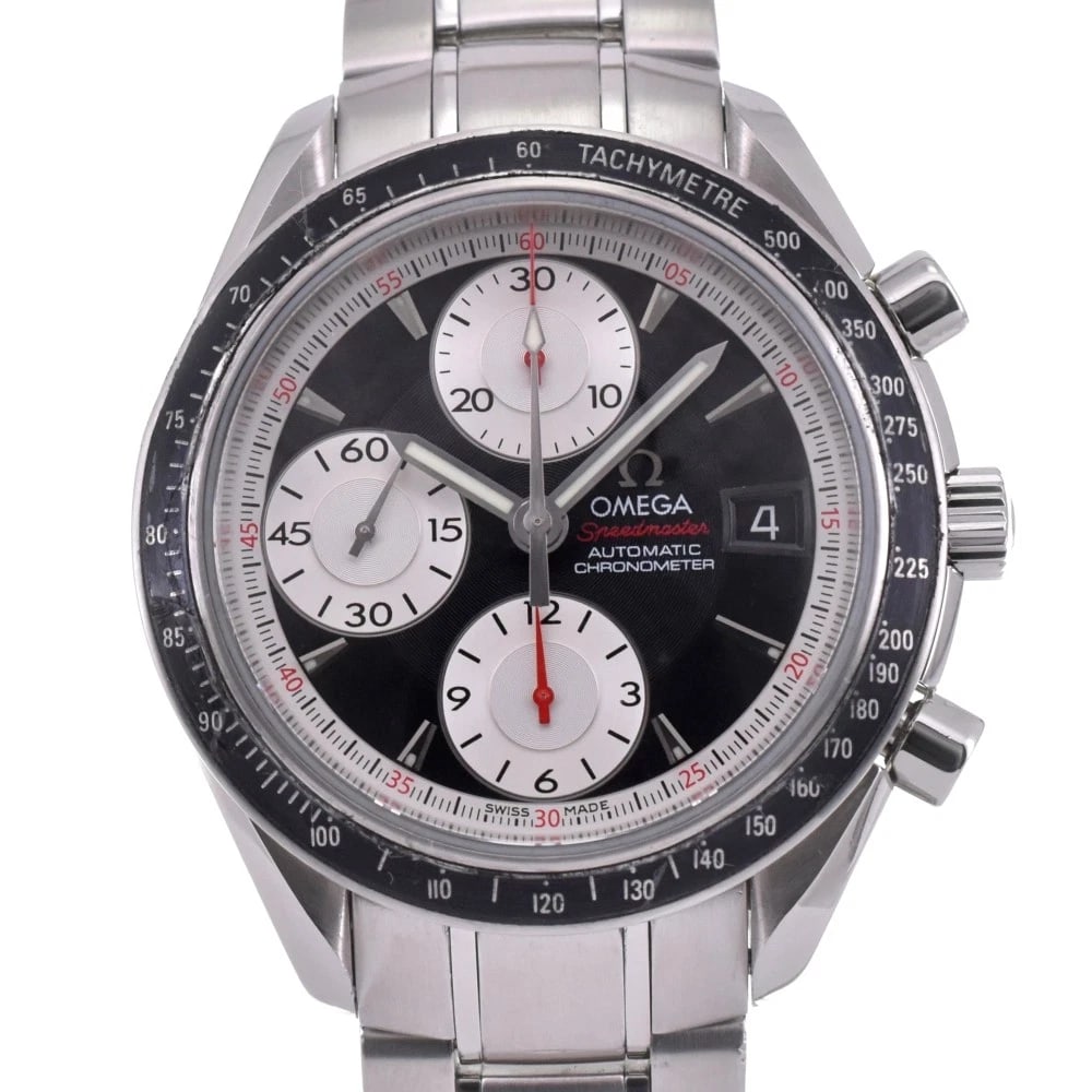 OMEGA SPEEDMASTER CHRONOGRAPH AUTOMATIC WATCH WATCH: OMEGA Speedmaster Chronograph Automatic Watch Watch Brand: OMEGA Type: Wristwatch Material: Band Material Stainless Steel, Case Material Stainless Steel Color: Dial Color Black / Silver, Case Color