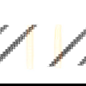 LEVIAN 14KT ROSE GOLD AND BROWN EARRINGS: LeVian 14kt Rose Gold and Brown Earrings Brand: LeVian Type: Earrings Material: 14kt Rose Gold, Main Stone Creation Natural Color: Rose Size: Length x Width - 1.00"x 0.20" Accessories: None