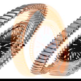 BVLGARI SERPENTI TUBOGAS BLACK OPALINE DIAL 18K PINK GOLD QUARTZ WATCH: Bvlgari Serpenti Tubogas Black Opaline Dial 18k Pink Gold Quartz Watch Brand: Bvlgari Type: Wristwatch Material: Case Material Rose Gold, Band Material Rose Gold Color: Case Color Pink, Dial Color