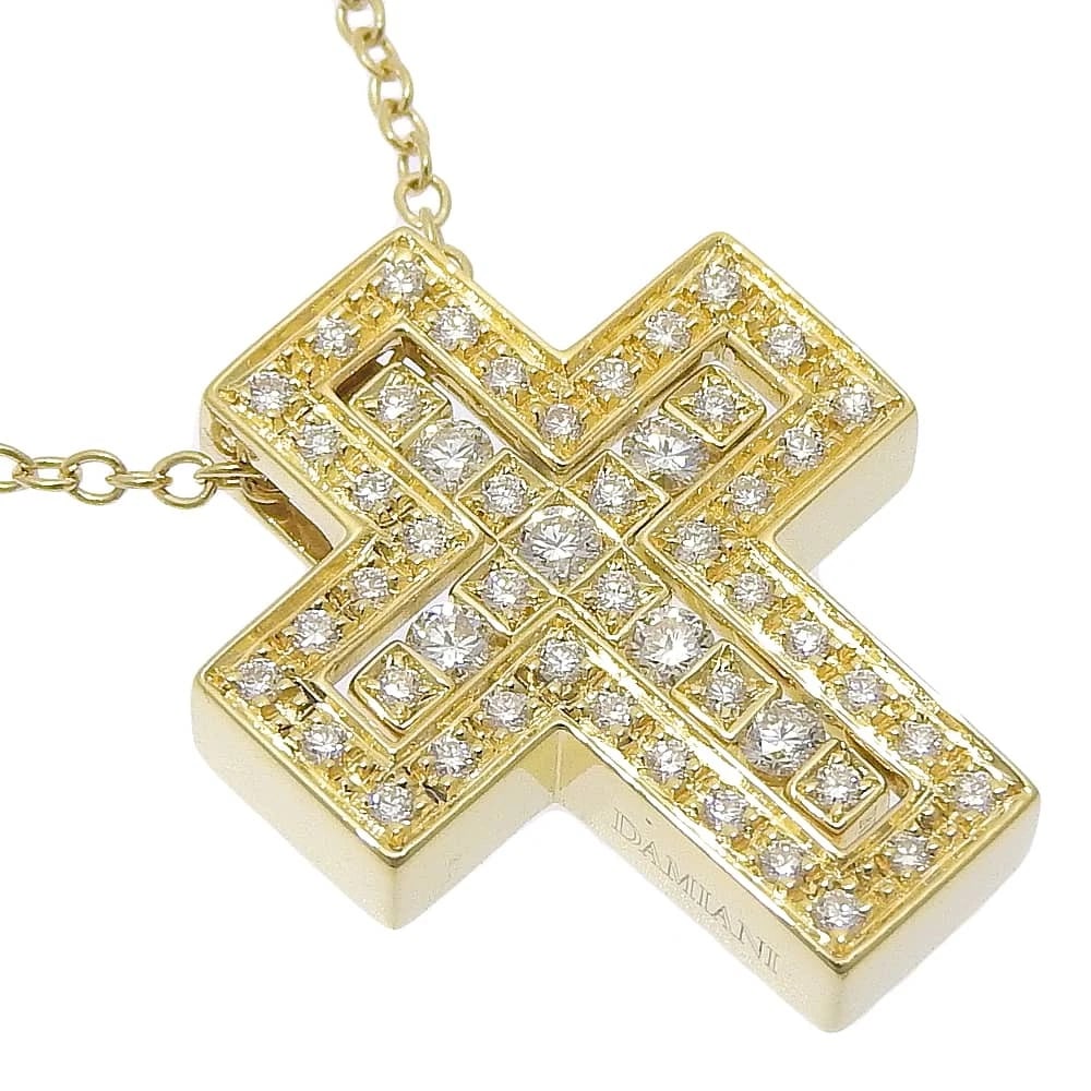 DAMIANI BELL EPOCH XS NECKLACE CROSS K18: Damiani Bell Epoch XS Necklace cross K18 Brand: Damiani Type: Necklace Material: K18 yellow gold, Color: Gold Size: Neck around?51.5cm Top?W16mm x H19mm Accessories: None Accessories Notic