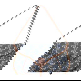 CELINE MACADAM SHOULDER BAG DENIM