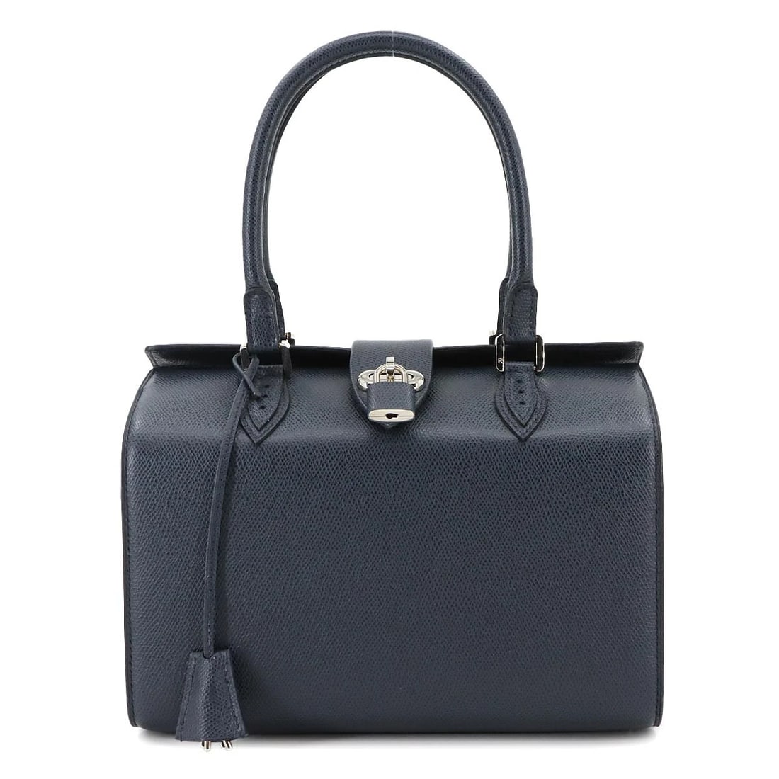 MORABITO ORSAY HORIZON HAND BAG LEATHER NAVY: MORABITO Orsay Horizon Hand Bag Leather Navy Brand: MORABITO Type: Hand Bag Material: Leather Color: Navy Size: W 9.65 inch, H 6.30 inch, D 5.12 inch Handle 15inch (38cm) Accessories: None