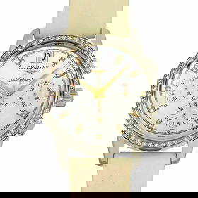 LONGINES CONQUEST AUTOMATIC DIAMOND DATE WHITE SHELL DIAL WATCH: LONGINES Conquest Automatic Diamond Date White Shell Dial Watch Brand: LONGINES Type: Wristwatch Material: Case:Stainless steel Bracelet:Stainless steel,Leather Color: White Shell Dial Size: CaseS