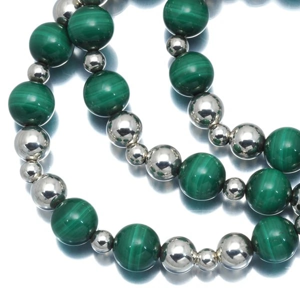 TIFFANY&CO. NECKLACE MALACHITE LONG 925 STERLING SILVER: Tiffany&Co. Necklace Malachite Long 925 Sterling Silver Brand: Tiffany & Co. Type: Necklace Material: 925 / Sterling Silver, Color: None Size: Necklace length: 70cm Design size: 5.0 - 8.0mm Acces