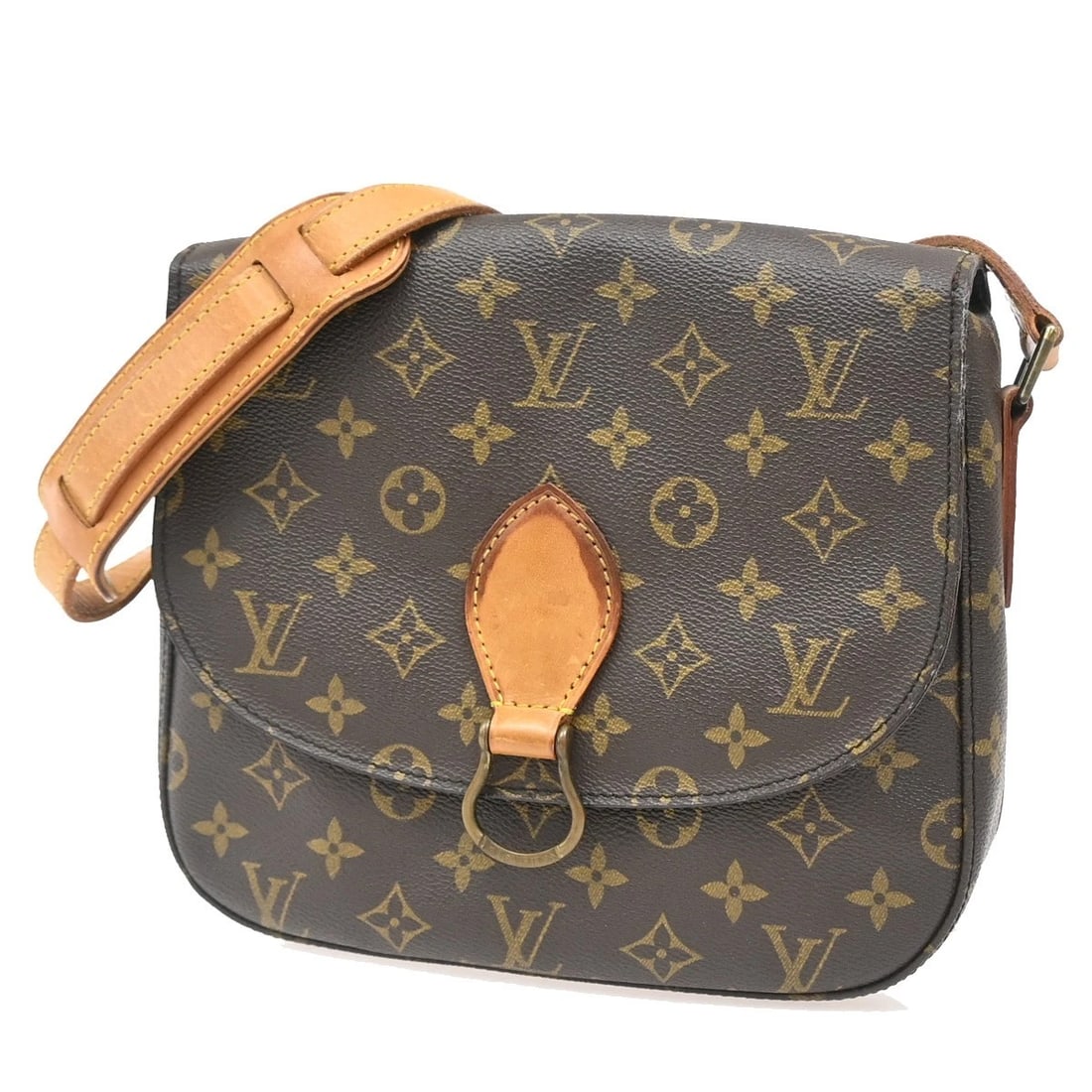 LOUIS VUITTON SHOULDER BAG MONOGRAM LEATHER BROWN: LOUIS VUITTON Shoulder Bag Monogram Leather Brown Brand: LOUIS VUITTON Type: Shoulder Bag Material: Monogram Leather Color: Brown Size: ( inch ) W 9.4 x H 7.9 x D 2.8 " (approx.)SHOULDER DROP ( in
