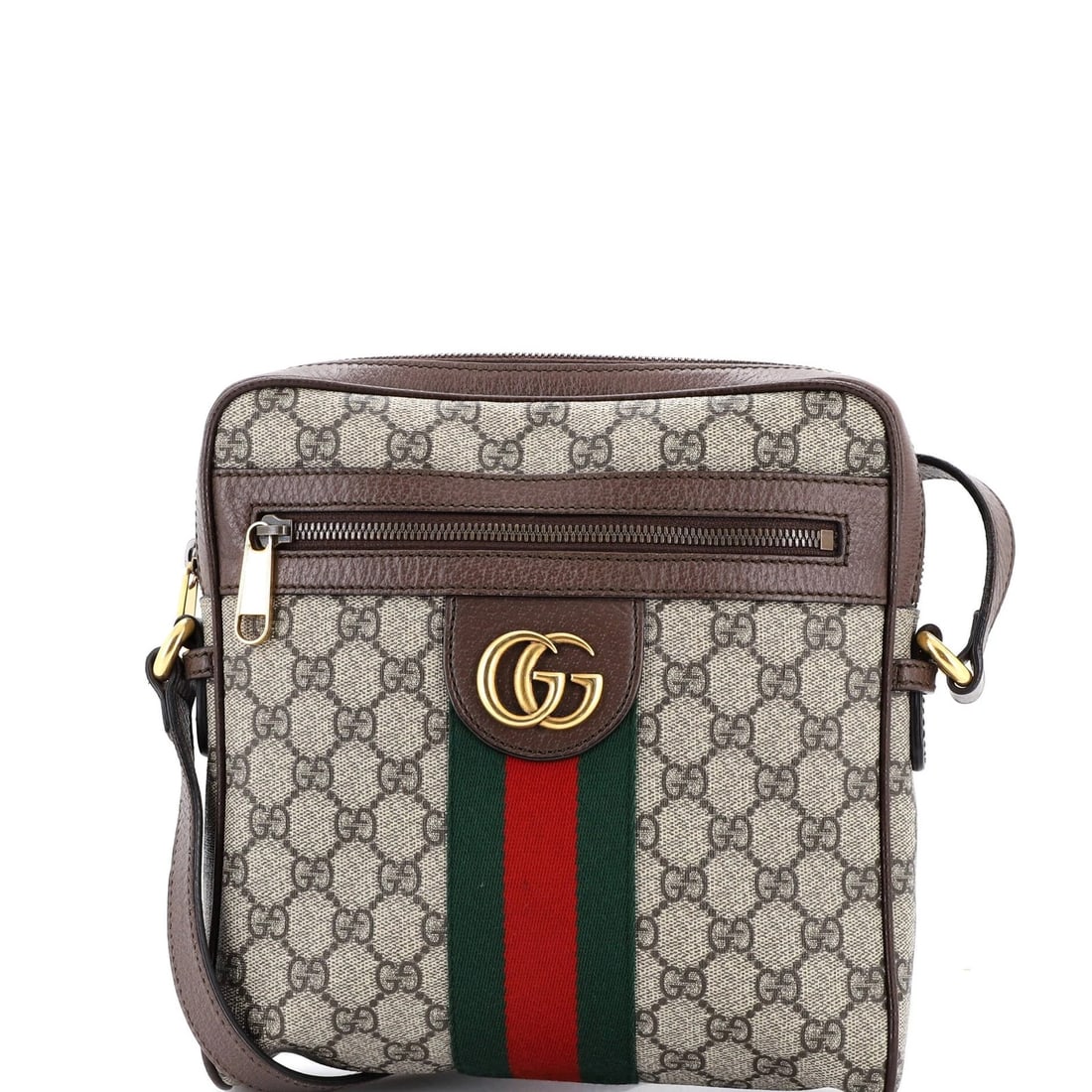 GUCCI OPHIDIA MESSENGER BAG GG COATED CANVAS SMALL: Gucci Ophidia Messenger Bag GG Coated Canvas Small Brand: Gucci Type: Cross Body Bags Exterior Material: Canvas Coated, Leather Exterior Color: Brown Size: Measurements: Handle Drop None", Height