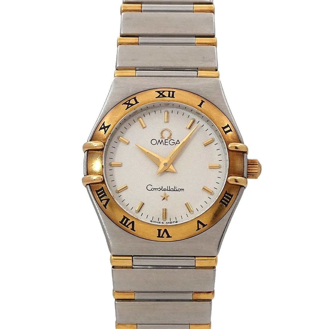 OMEGA CONSTELLATION SM 30 7YG QUARTZ CREAM DIAL: OMEGA Constellation SM 30 7YG Quartz Cream Dial Brand: OMEGA Type: Wristwatch Material: Case:Stainless steel,Yellow Gold Bracelet:Stainless steel,Yellow Gold Color: Cream Dial Size: CaseSize Length 30