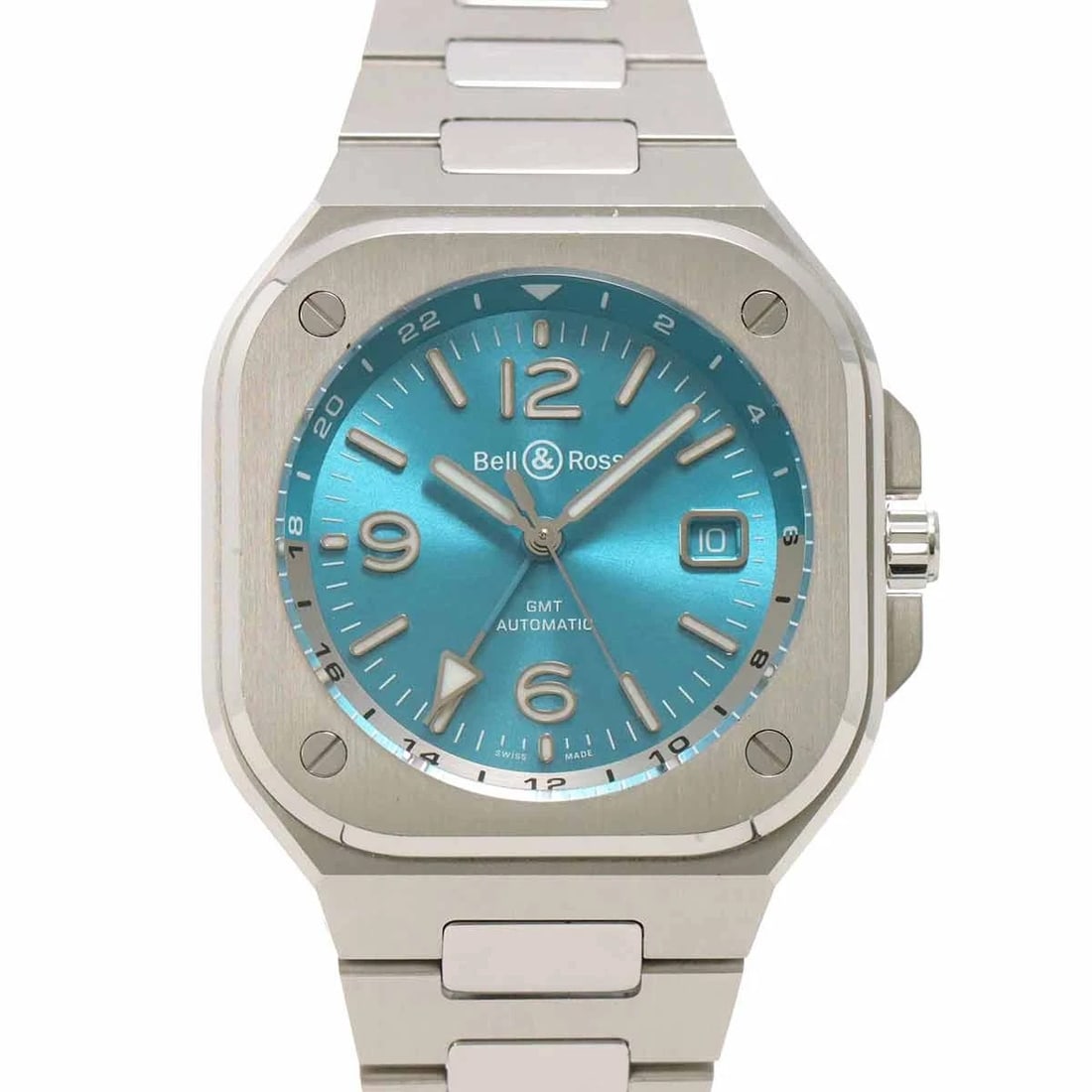 BELL & ROSS GMT AUTOMATIC DATE: Bell & Ross GMT Automatic Date Brand: Bell & Ross Type: Wristwatch Material: Case:Stainless steel Bracelet:Stainless steel Color: None Size: CaseSize Length 49mm(included lag) CaseSize Width 41mm(