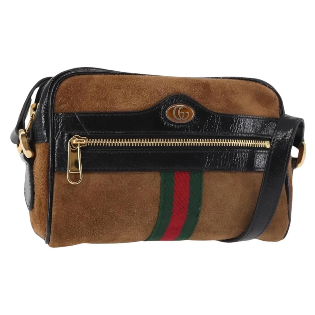 GUCCI OFIDIA WEB SHERRY LINE SHOULDER BAG: GUCCI Ofidia Web Sherry Line Shoulder Bag Brand: GUCCI Type: Shoulder Bag Material: Suede Color: Brown / Gold Size: W6.7 x H4.7 x D1.6inch(Approx) Shoulder Drop:23.2 - 27.6inch(Approx) Accessories