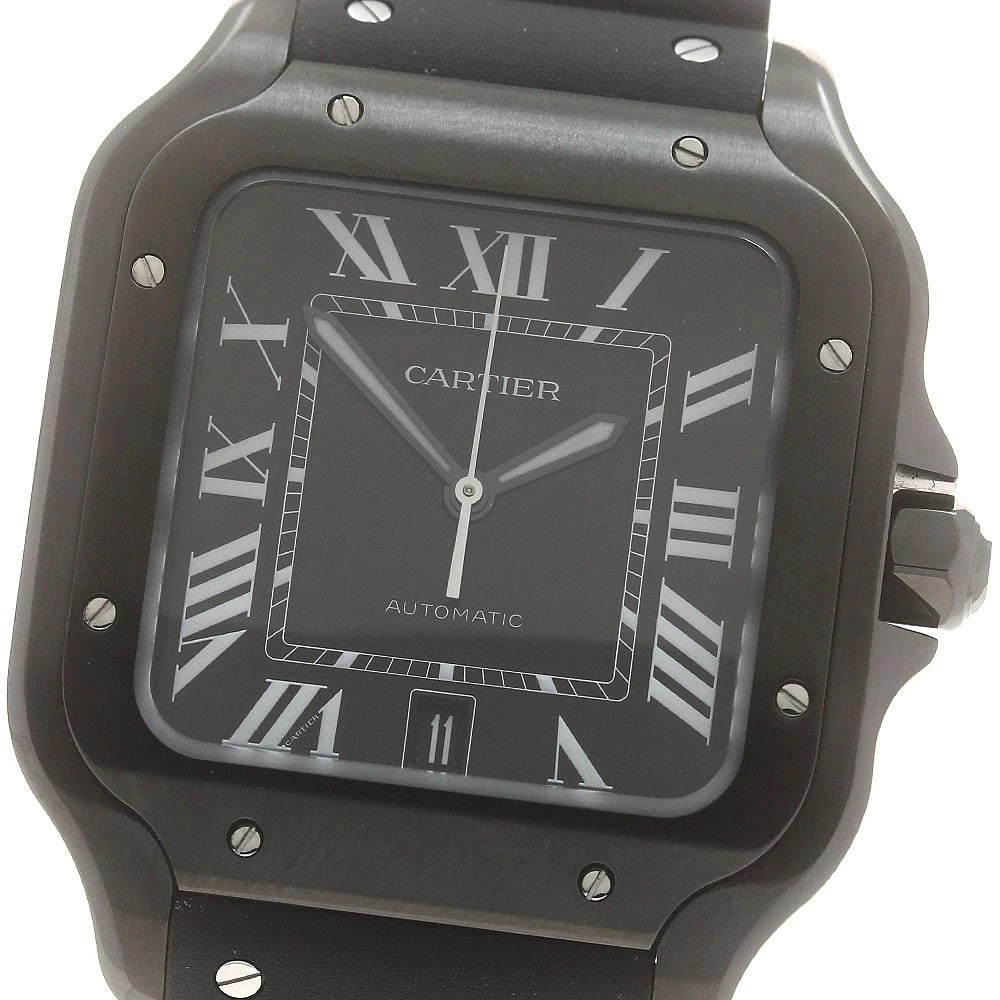 CARTIER SANTOS BLACK DIAL AUTOMATIC (1 of 3)